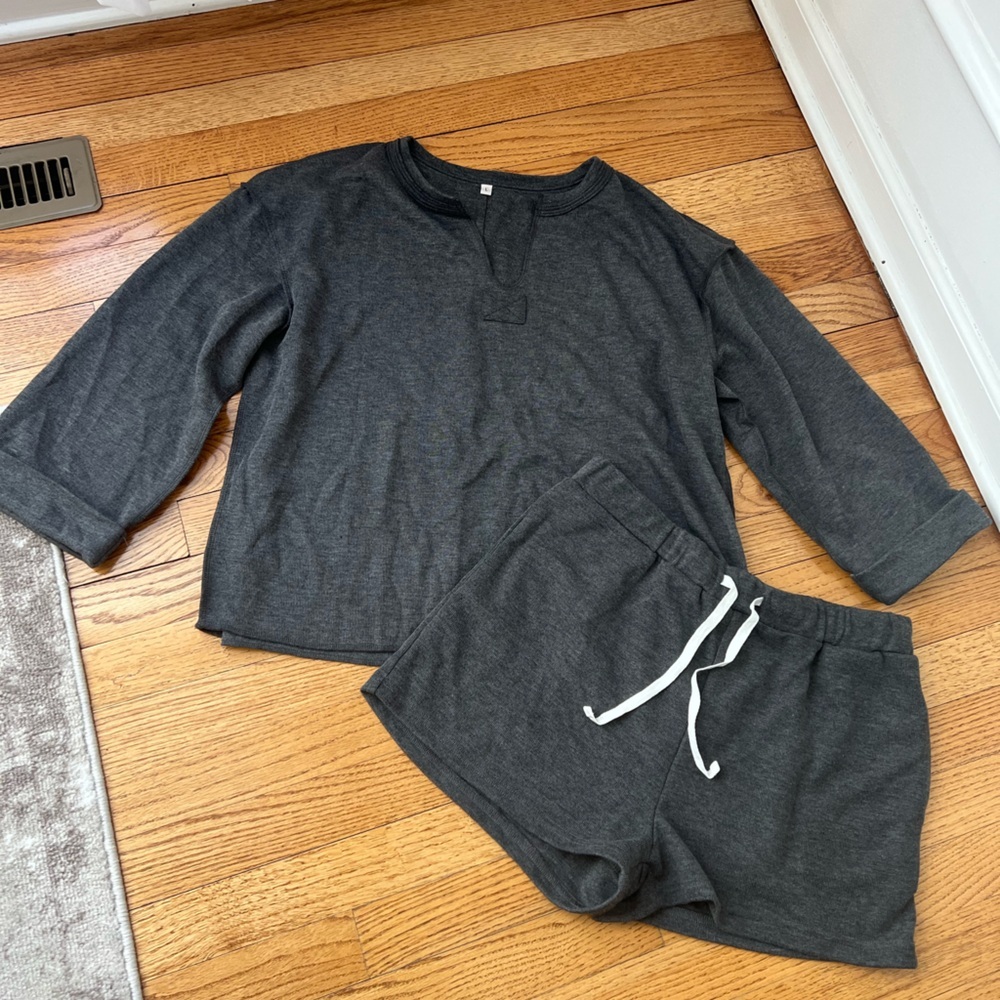 Women's Charcoal Gray Sweater Set